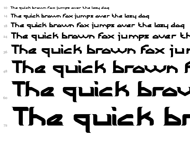 The Wizard of One CLick font waterfall